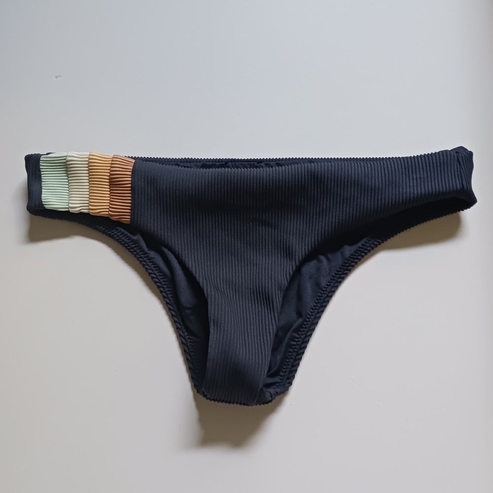 4X$30.  Rip Curl Black  Dark Gray Blue  Bikini Brief Bottoms SZ S  NWOT